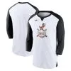 Men's Baltimore Orioles Nike White/Black Rewind 3/4-Sleeve T-Shirt