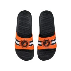 Baltimore Orioles FOCO Stripe Raised Slide Sandals