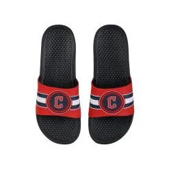 Cleveland Guardians FOCO Stripe Raised Slide Sandals