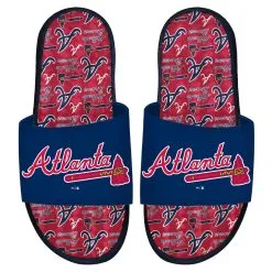 Atlanta Braves ISlide Team Pattern Gel Slide Sandals