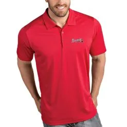 Men's Atlanta Braves Antigua Red Tribute Polo