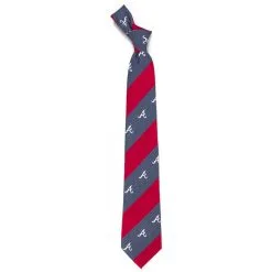 Eagles Wings Men's Atlanta Braves Geo Stripe Tie