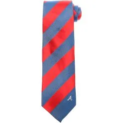 Eagles Wings Men's Atlanta Braves Regiment Woven Silk Tie
