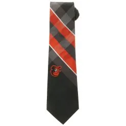 Eagles Wings Men's Baltimore Orioles Woven Poly Grid Tie