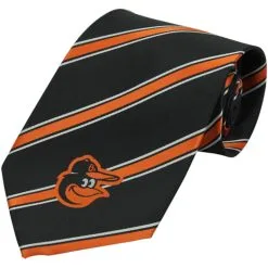 Eagles Wings Men's Baltimore Orioles Woven Poly Striped Tie