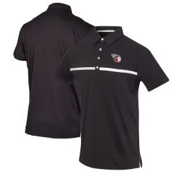 Full Turn Men's Cleveland Guardians Black Color Blocked Stretch Polo