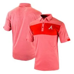 Men's Atlanta Braves Columbia Red Omni-Wick Total Control Polo
