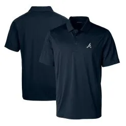 Men's Atlanta Braves Cutter & Buck Navy Prospect Textured Stretch Polo