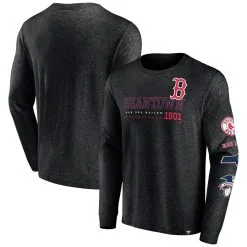 Men's Boston Red Sox Fanatics Branded Black High Whip Pitcher Long Sleeve T-Shirt