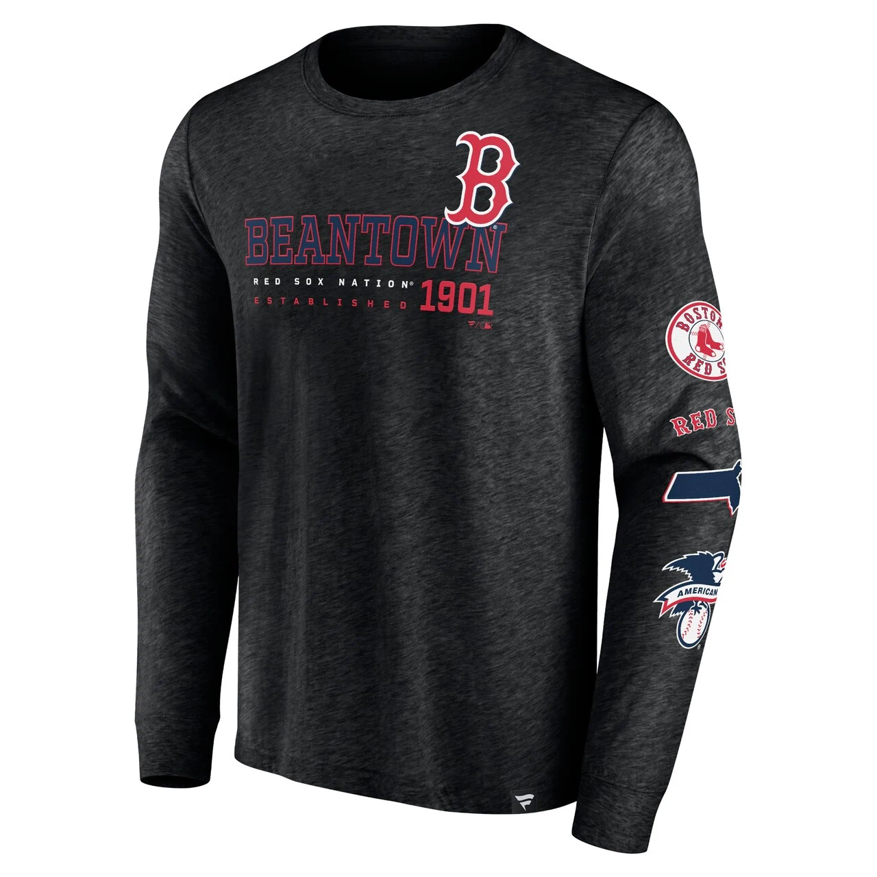 Men's Boston Red Sox Fanatics Branded Black High Whip Pitcher Long Sleeve T-Shirt - Image 2