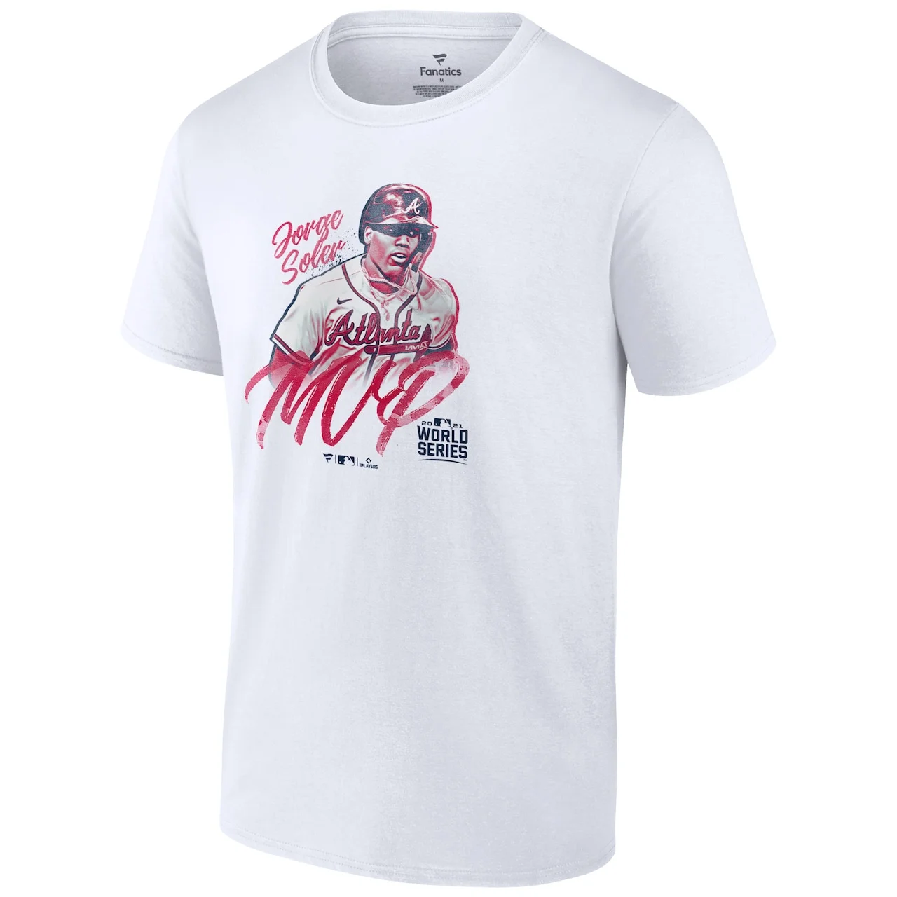 Men's Atlanta Braves Jorge Soler Fanatics Branded White 2021 World Series Champions MVP T-Shirt - Image 2