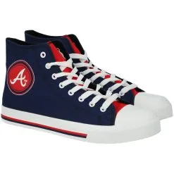 Men's Atlanta Braves FOCO High Top Canvas Sneakers