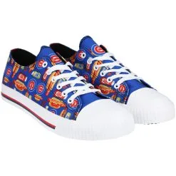 Men's Chicago Cubs FOCO Food Print Low Top Canvas Sneakers