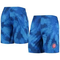 Men's Chicago Cubs FOCO Royal Tie-Dye Training Shorts