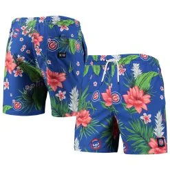 Men's Chicago Cubs Royal Hurley X '47 Cannonball Tropics Swim Shorts