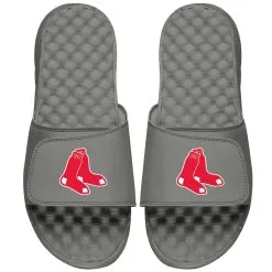 Men's Boston Red Sox ISlide Gray Primary Logo Slide Sandals
