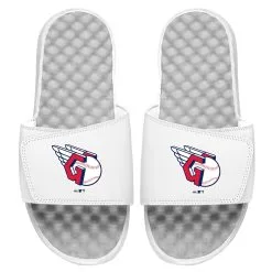 Men's Cleveland Guardians ISlide White Primary Logo Slide Sandals
