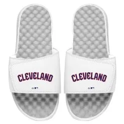 Men's Cleveland Guardians ISlide White Wordmark Slide Sandals