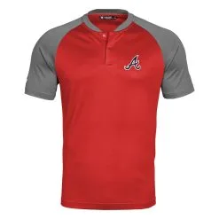 Men's Atlanta Braves Levelwear Red Blade Polo