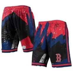 Men's Boston Red Sox Mitchell & Ness Red Hyper Hoops Shorts