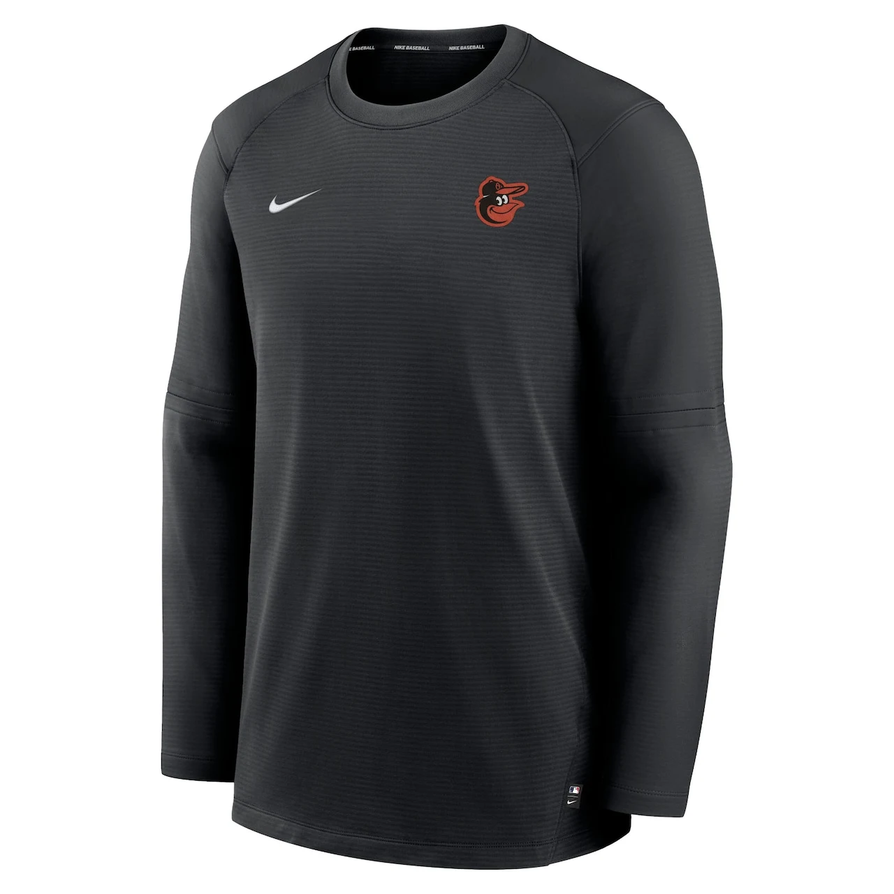 Men's Baltimore Orioles Nike Black Authentic Collection Logo Performance Long Sleeve T-Shirt - Image 2