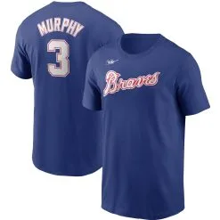 Men's Atlanta Braves Dale Murphy Nike Royal Cooperstown Collection Name & Number T-Shirt