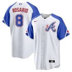 Men's Atlanta Braves Eddie Rosario Nike White 2023 City Connect Replica Player Jersey