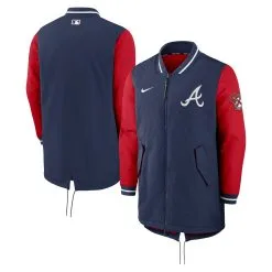 Men's Atlanta Braves Nike Navy Dugout Performance Full-Zip Jacket