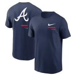 Men's Atlanta Braves Nike Navy Over The Shoulder T-Shirt