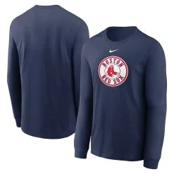 Men's Boston Red Sox Nike Navy Alternate Logo Long Sleeve T-Shirt