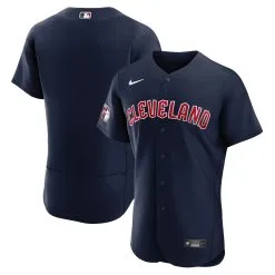 Men's Cleveland Guardians Nike Navy Alternate Authentic Team Jersey