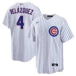 Men's Chicago Cubs Nelson Velázquez Nike White Home Replica Player Jersey