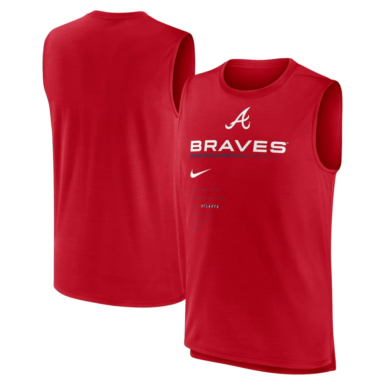 Men's Atlanta Braves Nike Red Exceed Performance Tank Top