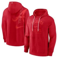 Men's Atlanta Braves Nike Red Statement Ball Game Pullover Hoodie