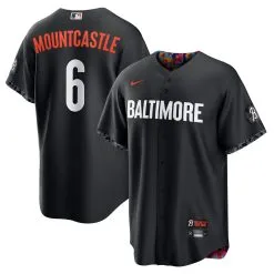 Men's Baltimore Orioles Ryan Mountcastle Nike Black 2023 City Connect Replica Player Jersey