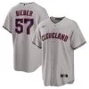 Men's Cleveland Guardians Shane Bieber Nike Gray Road Replica Player Jersey