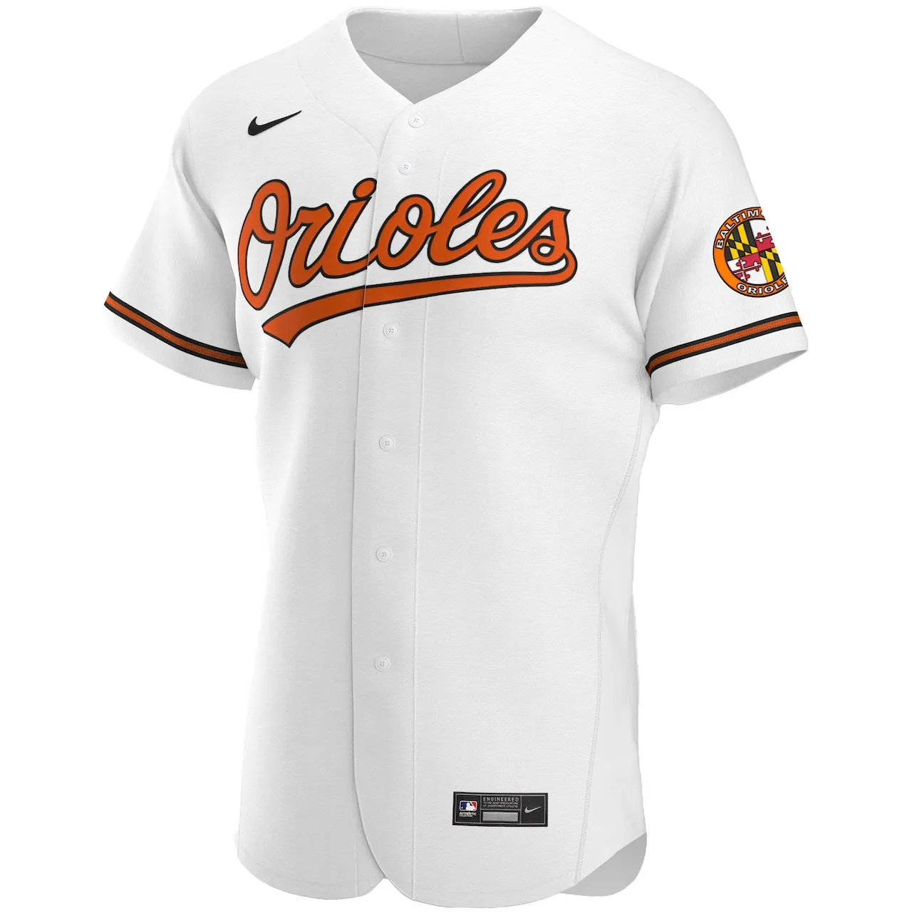 Men's Baltimore Orioles Nike White Home Authentic Team Jersey - Image 2