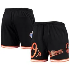 Men's Baltimore Orioles Pro Standard Black 1983 World Series Mesh Shorts