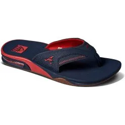 Men's Atlanta Braves REEF Fanning Bottle Opener Sandals
