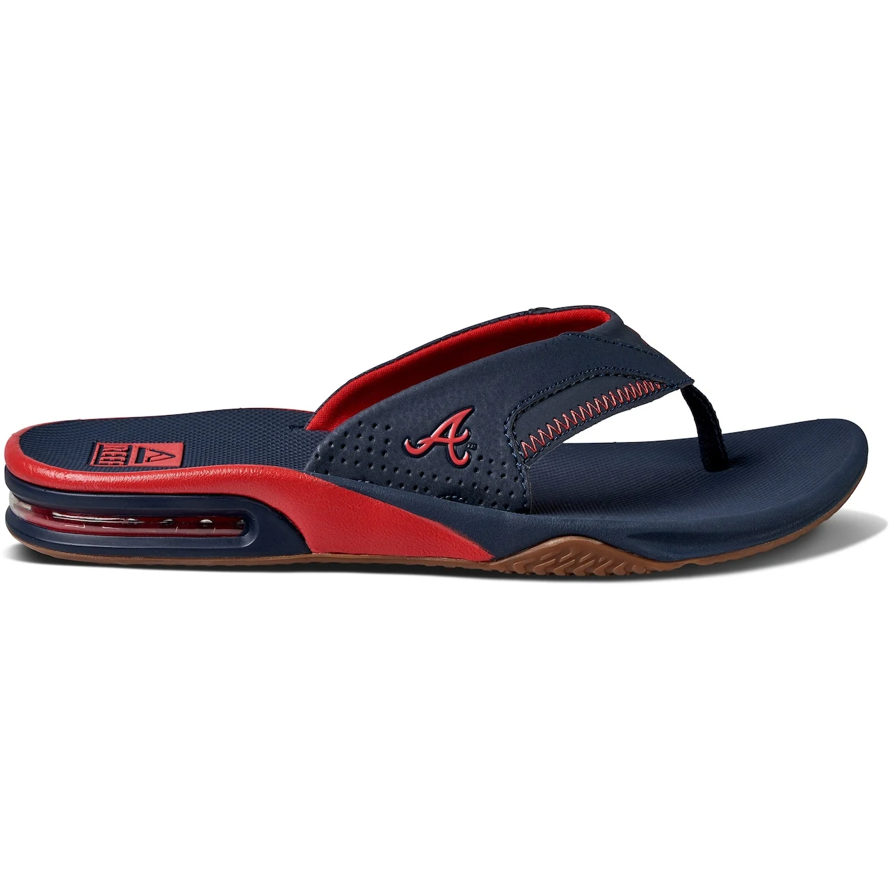 Men's Atlanta Braves REEF Fanning Bottle Opener Sandals - Image 3