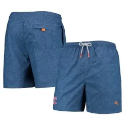 Men's Cleveland Guardians Tommy Bahama Navy Naples Layered Leaves Swim Trunks