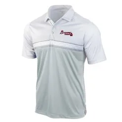 Men's Atlanta Braves Antigua Gray/White Answer Polo